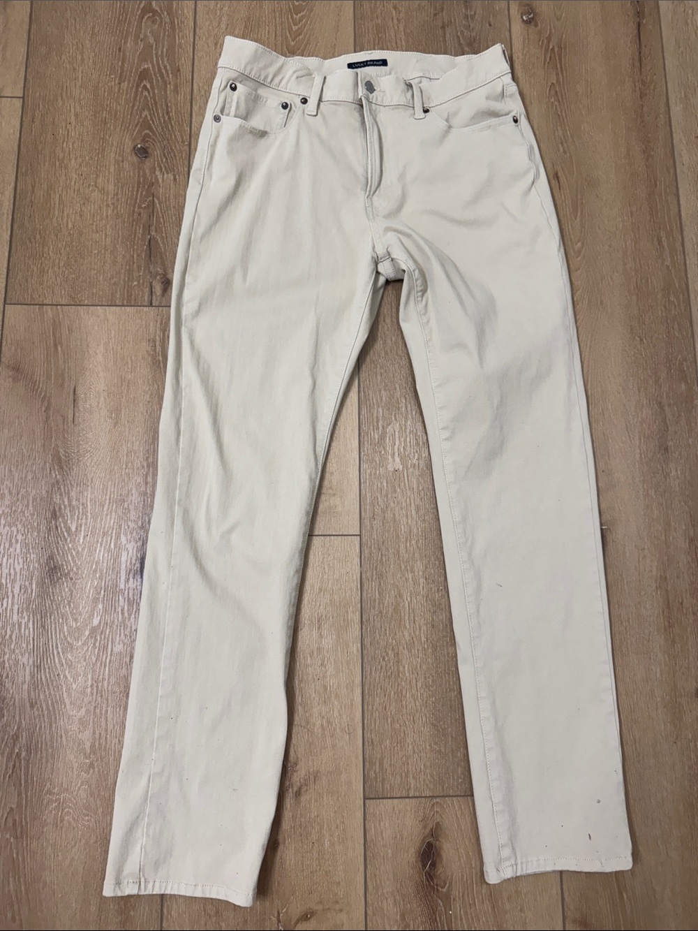 Lucky Brand Beige Straight-Leg Jeans